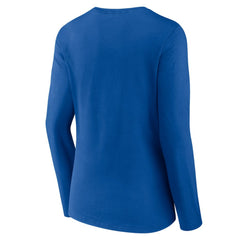 New York Rangers Women's Primary Logo Long Sleeve V-Neck T-Shirt Blue