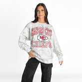 Kansas City Chiefs Gameday Couture Women's Whiteout Oversized Premium Fleece Sweatshirt - Arctic Camo online
