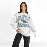 Seattle Seahawks Gameday Couture Women's Whiteout Oversized Premium Fleece Sweatshirt - Arctic Camo sale