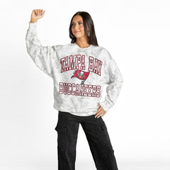 Tampa Bay Buccaneers Gameday Couture Women's Whiteout Oversized Premium Fleece Sweatshirt - Arctic Camo outlet