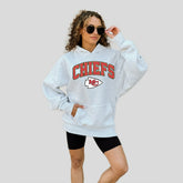 Kansas City Chiefs Gameday Couture Women's Fan Edition Premium Weight Hoodie - Ash discount