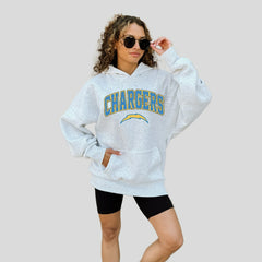 Los Angeles Chargers Gameday Couture Women's Fan Edition Premium Weight Hoodie - Ash outlet