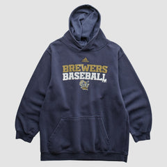 Milwaukee Brewers Adidas 2000s Pullover Sweatshirt - Navy Vintage