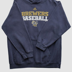 Milwaukee Brewers Adidas 2000s Pullover Sweatshirt - Navy Vintage