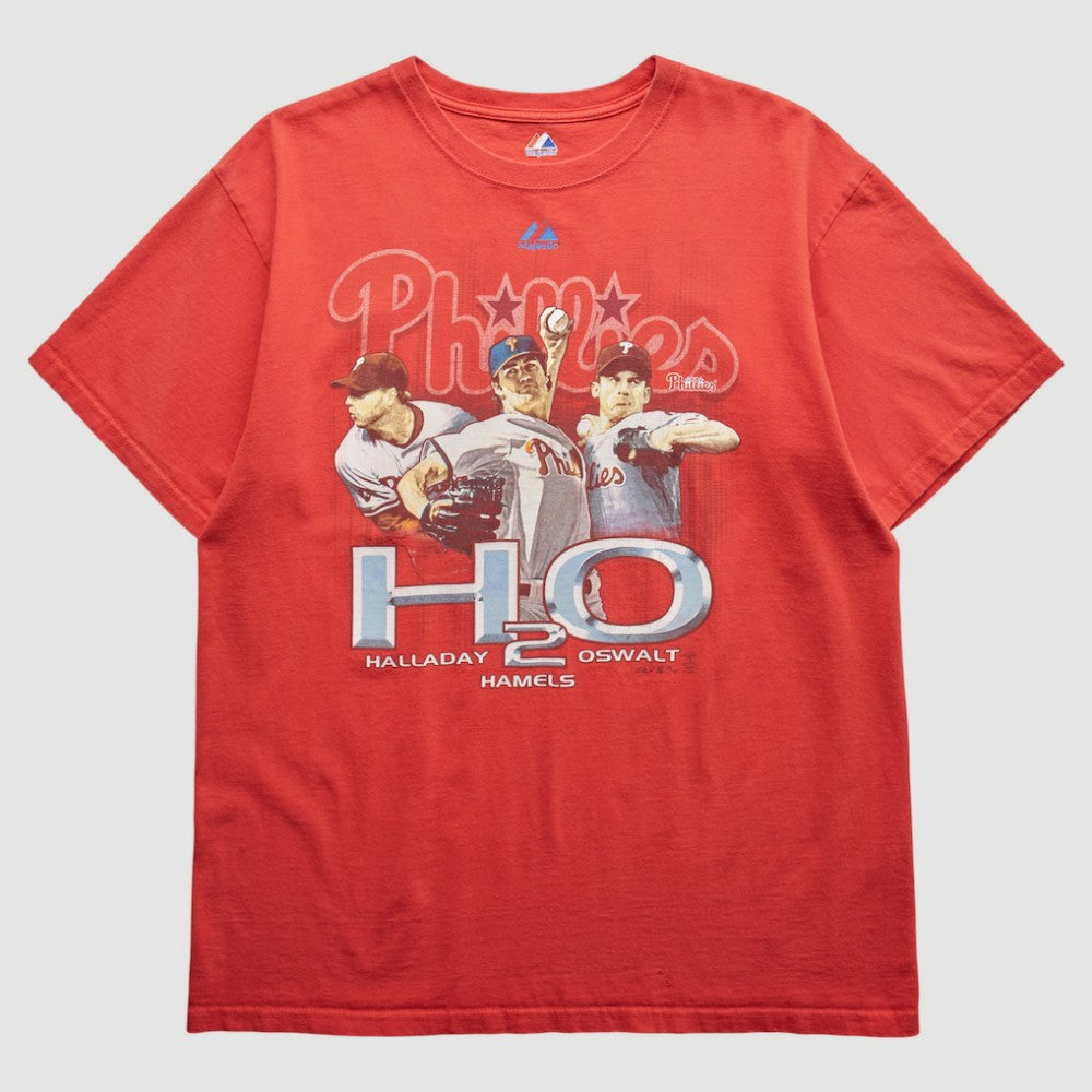 Philadelphia Phillies Majestic 2010 T-Shirt - Red Vintage
