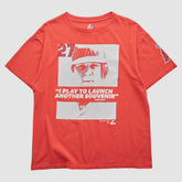 Los Angeles Angels Majestic 2000s T-Shirt - Red Vintage