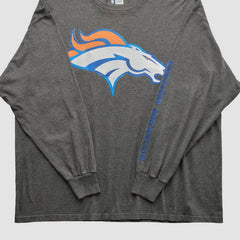 Denver Broncos 2010s Long Sleeve T-Shirt - Dark Heather Gray Vintage cheap