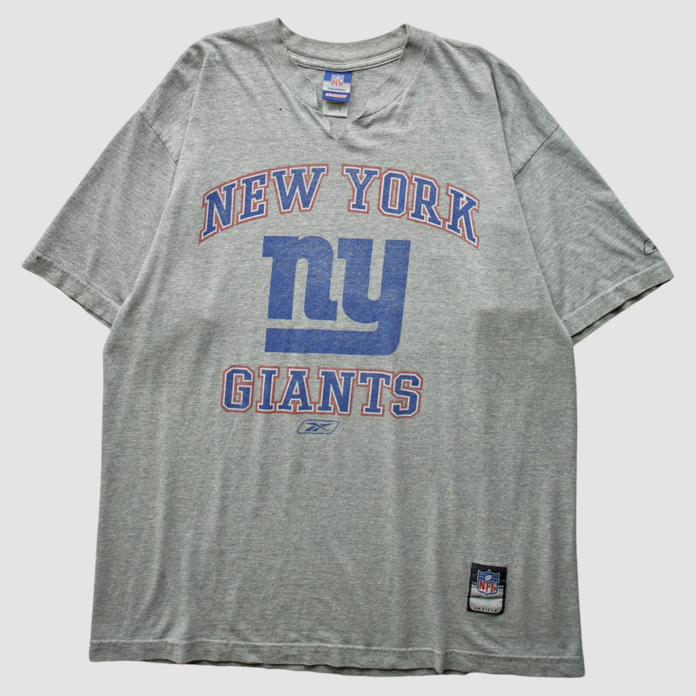 New York Giants Reebok 2000s T-Shirt - Heather Gray Vintage on sale