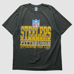 Pittsburgh Steelers Russell 1995 T-Shirt - Black Vintage sale