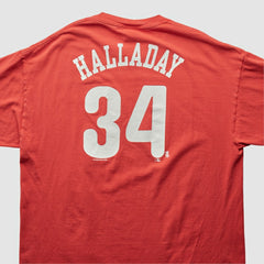 Philadelphia Phillies 2000s T-Shirt - Red Vintage
