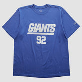 New York Giants Reebok 2000s T-Shirt - Blue Vintage for sale