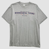 Minnesota Twins Majestic 2002 T-Shirt - Heather Gray Vintage