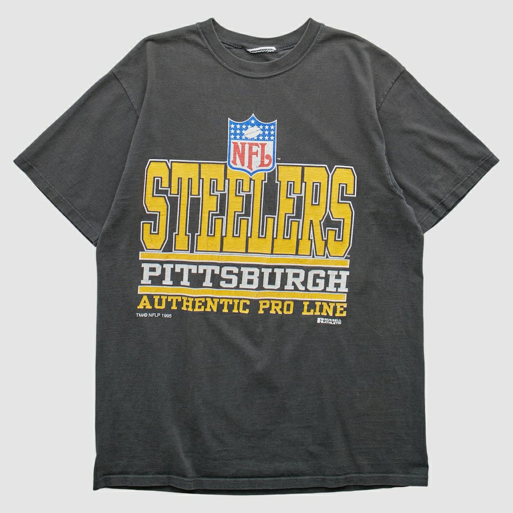 Pittsburgh Steelers Russell 1995 Pullover T-Shirt - Black Vintage sale