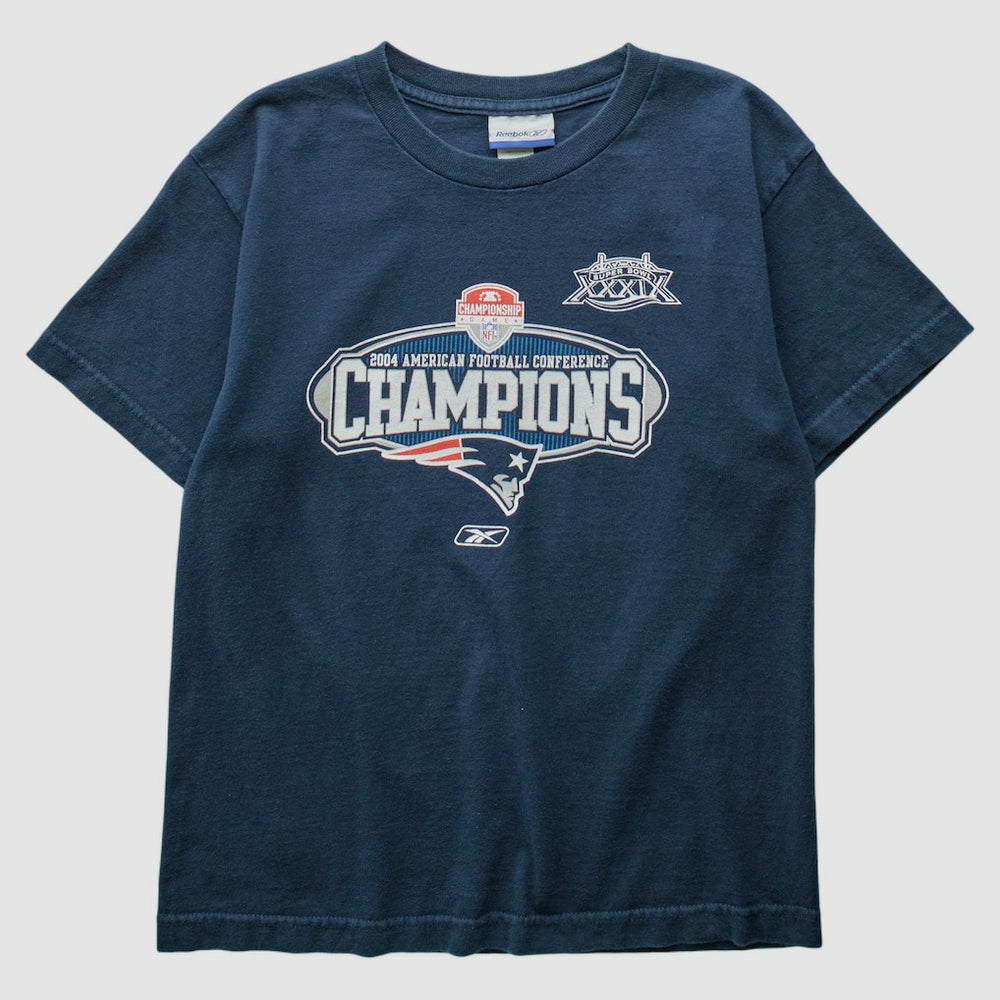 New England Patriots Reebok 2004 T-Shirt - Navy Vintage sale