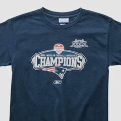 New England Patriots Reebok 2004 T-Shirt - Navy Vintage sale