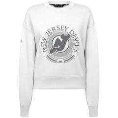 New Jersey Devils Levelwear Women's Slate & Snow Sponge Tri-Blend Sweatshirt White