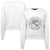 New York Rangers Levelwear Women's Slate & Snow Sponge Tri-Blend Sweatshirt White