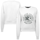 San Jose Sharks Levelwear Women's Slate & Snow Sponge Tri-Blend Sweatshirt White