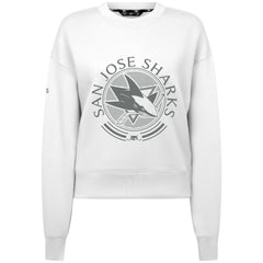 San Jose Sharks Levelwear Women's Slate & Snow Sponge Tri-Blend Sweatshirt White