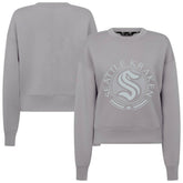 Seattle Kraken Levelwear Women's Slate & Snow Sponge Tri-Blend Sweatshirt Gray