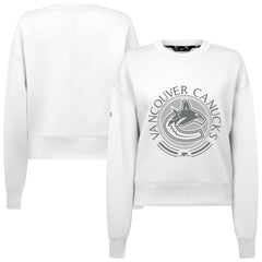 Vancouver Canucks Levelwear Women's Slate & Snow Sponge Tri-Blend Sweatshirt White