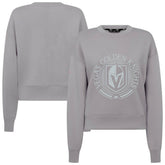 Vegas Golden Knights Levelwear Women's Slate & Snow Sponge Tri-Blend Sweatshirt Gray