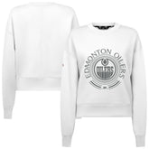 Edmonton Oilers Levelwear Women's Slate & Snow Sponge Tri-Blend Sweatshirt White
