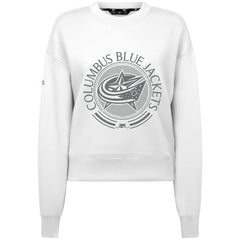 Columbus Blue Jackets Levelwear Women's Slate & Snow Sponge Tri-Blend Sweatshirt White