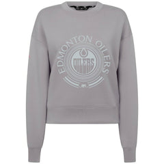 Edmonton Oilers Levelwear Women's Slate & Snow Sponge Tri-Blend Sweatshirt Gray