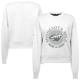 Minnesota Wild Levelwear Women's Slate & Snow Sponge Tri-Blend Sweatshirt White