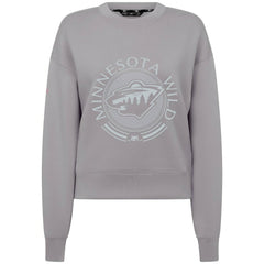 Minnesota Wild Levelwear Women's Slate & Snow Sponge Tri-Blend Sweatshirt Gray