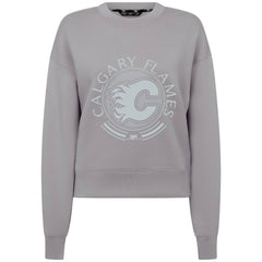 Calgary Flames Levelwear Women's Slate & Snow Sponge Tri-Blend Sweatshirt Gray
