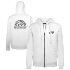 Carolina Hurricanes Levelwear Podium Chenille Logo Full-Zip Hoodie White