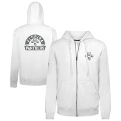 Florida Panthers Levelwear Podium Chenille Logo Full-Zip Hoodie White