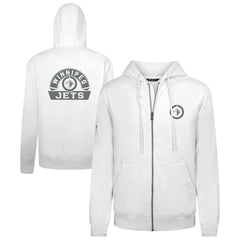Winnipeg Jets Levelwear Podium Chenille Logo Full-Zip Hoodie White