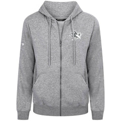 San Jose Sharks Levelwear Podium Chenille Logo Full-Zip Hoodie Gray