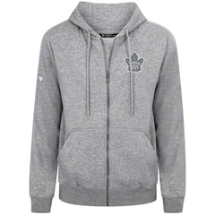 Toronto Maple Leafs Levelwear Podium Chenille Logo Full-Zip Hoodie Gray