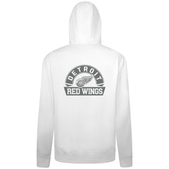 Detroit Red Wings Levelwear Podium Chenille Logo Full-Zip Hoodie White