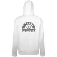 Ottawa Senators Levelwear Podium Chenille Logo Full-Zip Hoodie White