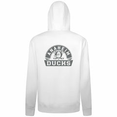 Anaheim Ducks Levelwear Podium Banner Arch Full-Zip Hoodie White