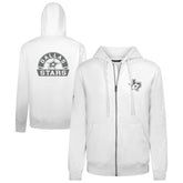 Dallas Stars Levelwear Podium Banner Arch Full-Zip Hoodie White