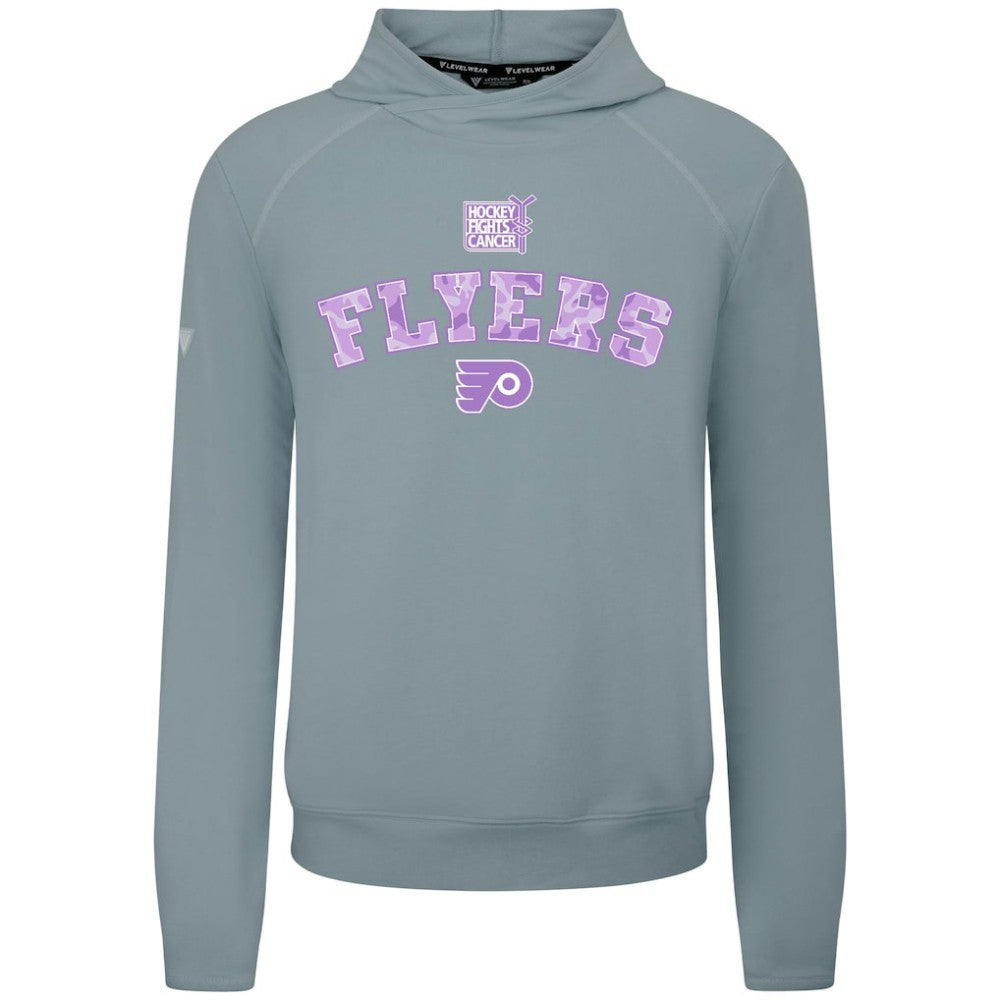 Philadelphia Flyers Levelwear Hockey Fights Cancer Mandate Tri-Blend Hoodie Gray