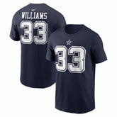 Javonte Williams Dallas Cowboys Name & Number T-Shirt - Navy | Nike outlet