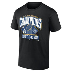 Los Angeles Dodgers 2025 World Series Champions Custom Name & Number T-Shirt - Black