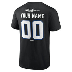 Los Angeles Dodgers 2025 World Series Champions Custom Name & Number T-Shirt - Black
