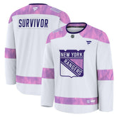 New York Rangers Fanatics Hockey Fights Cancer Survivor Practice Jersey White