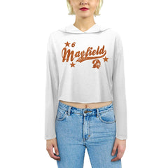 Baker Mayfield Tampa Bay Buccaneers Majestic Threads Women's Glitter Wordmark Hoodie - White discount