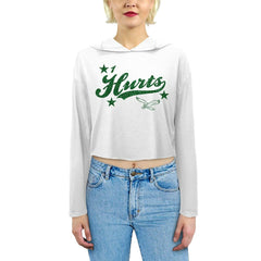 Jalen Hurts Philadelphia Eagles Majestic Threads Women's Glitter Wordmark Hoodie - White sale