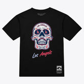 Los Angeles Angels Women's Sugar Skull Boxy T-Shirt - Black | Mitchell & Ness