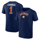 Carlos Correa Houston Astros Winning Streak Name & Number T-Shirt - Navy